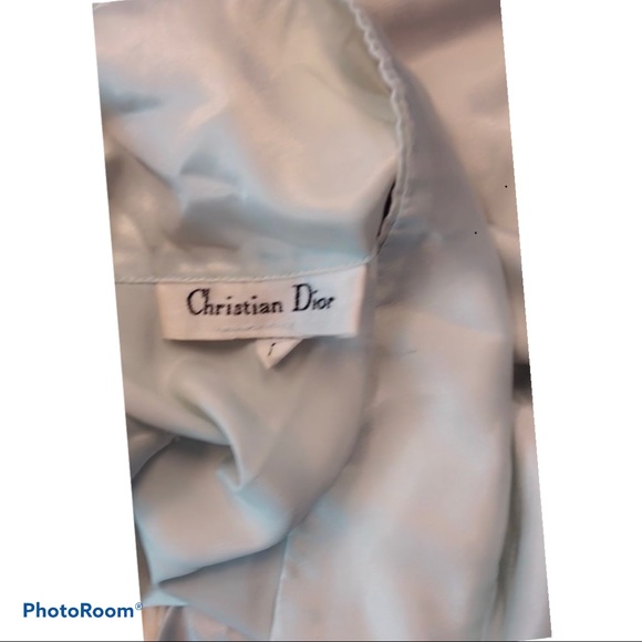 CHRISTIAN DIOR VINTAGE SILK NIGHT SHIRT BLOUSE L - Picture 2 of 13